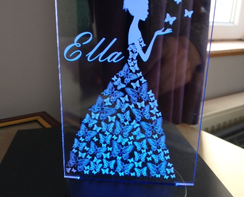 lady buttrfly dress night light