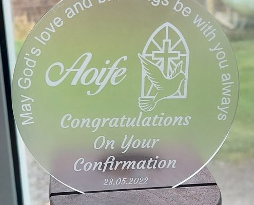 Communion or Confirmation Memory Disc from acrylic