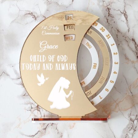 stop the date calendar, communion, confirmation, wedding